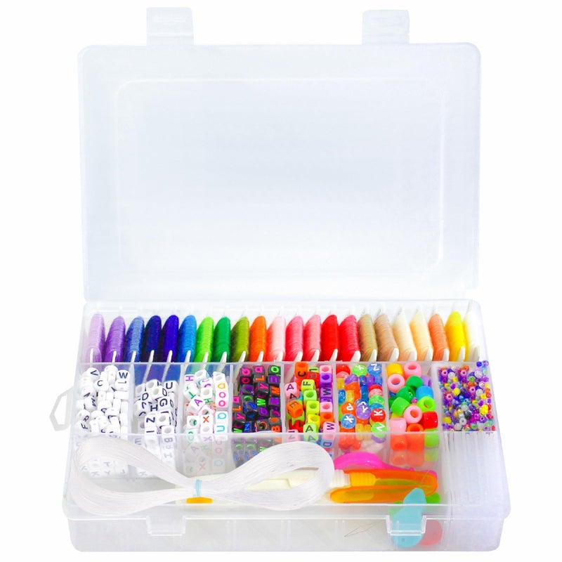 Peirich Friendship Bracelet Making Beads Kit, Letter Beads,22 Multi-Color Embroidery Floss Over 1900 pcs A-Z Alphabet Beads Beads Bracelets String Kit for Jewelry Making Christmas Birthday Gifts - Image 2